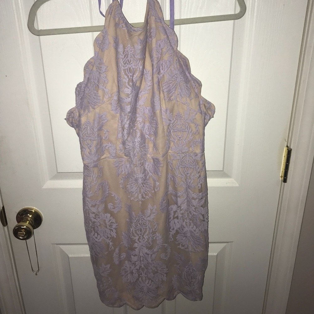 Lace back purple dress!